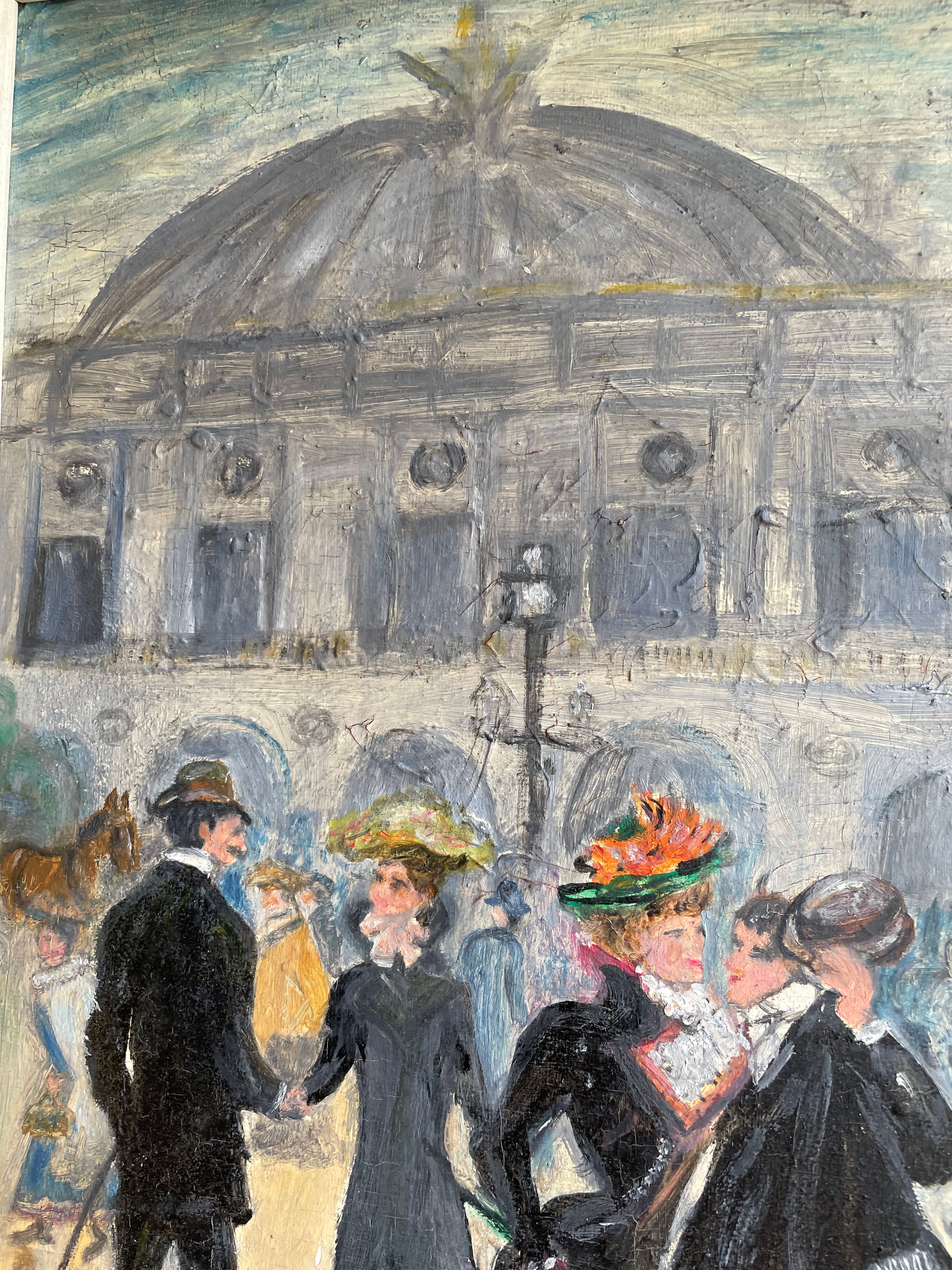 The Palais Garnier: Oil on Board