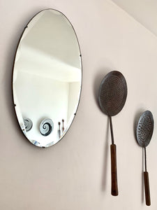 Beautiful Large Oval Art Deco Mirror