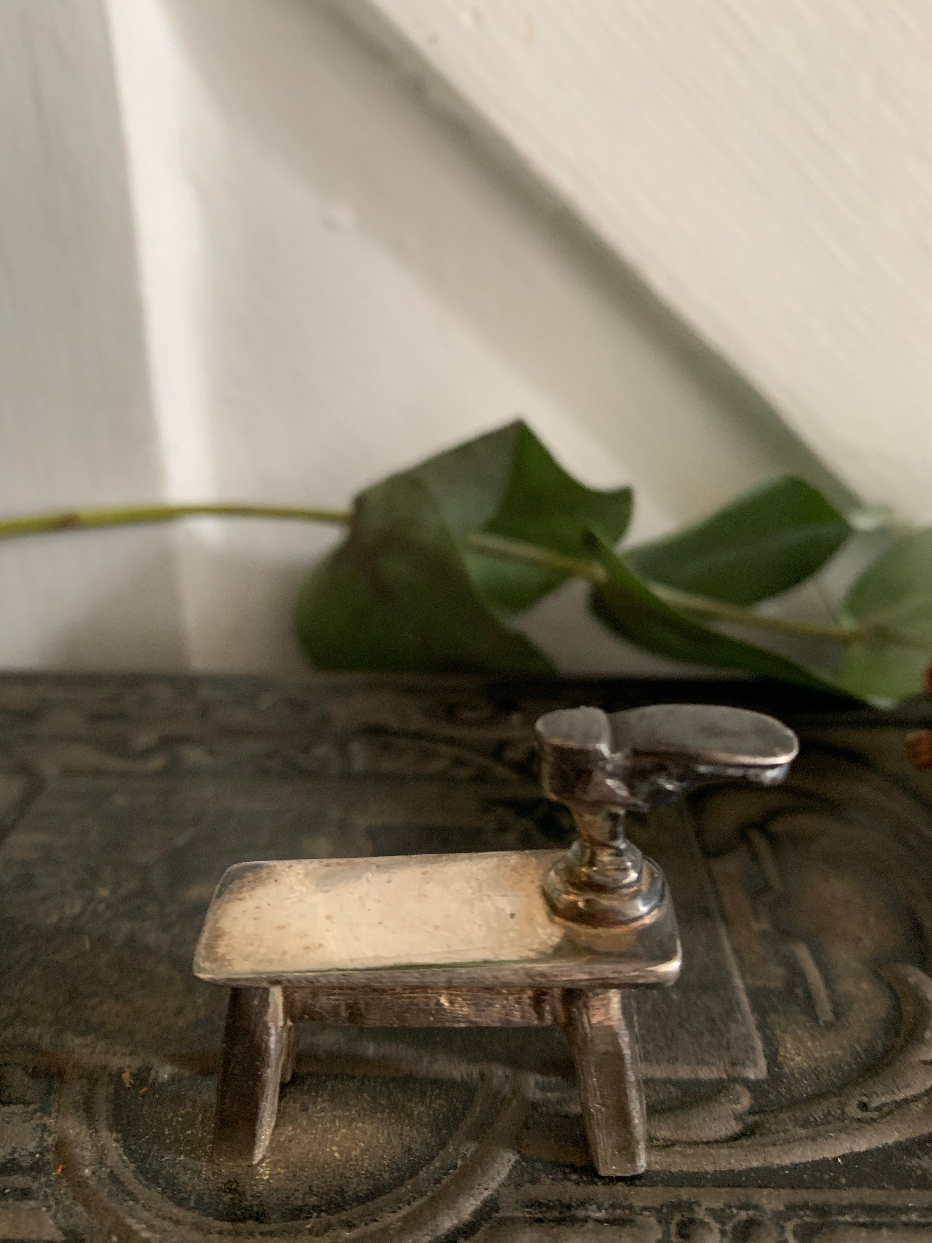 Little English Pewter Figurine -Shoemaker 