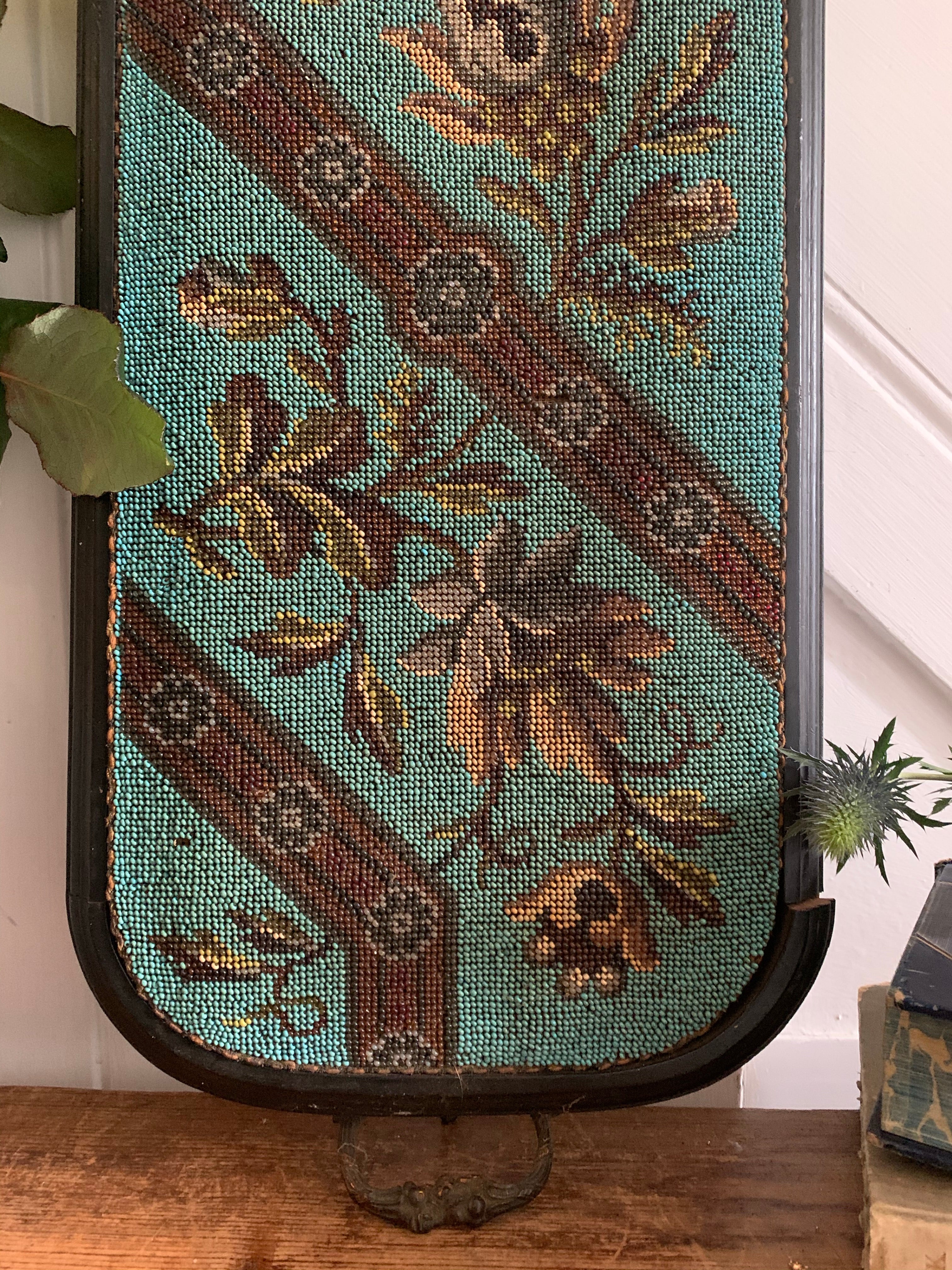 19th Century Beaded Decorative Tray