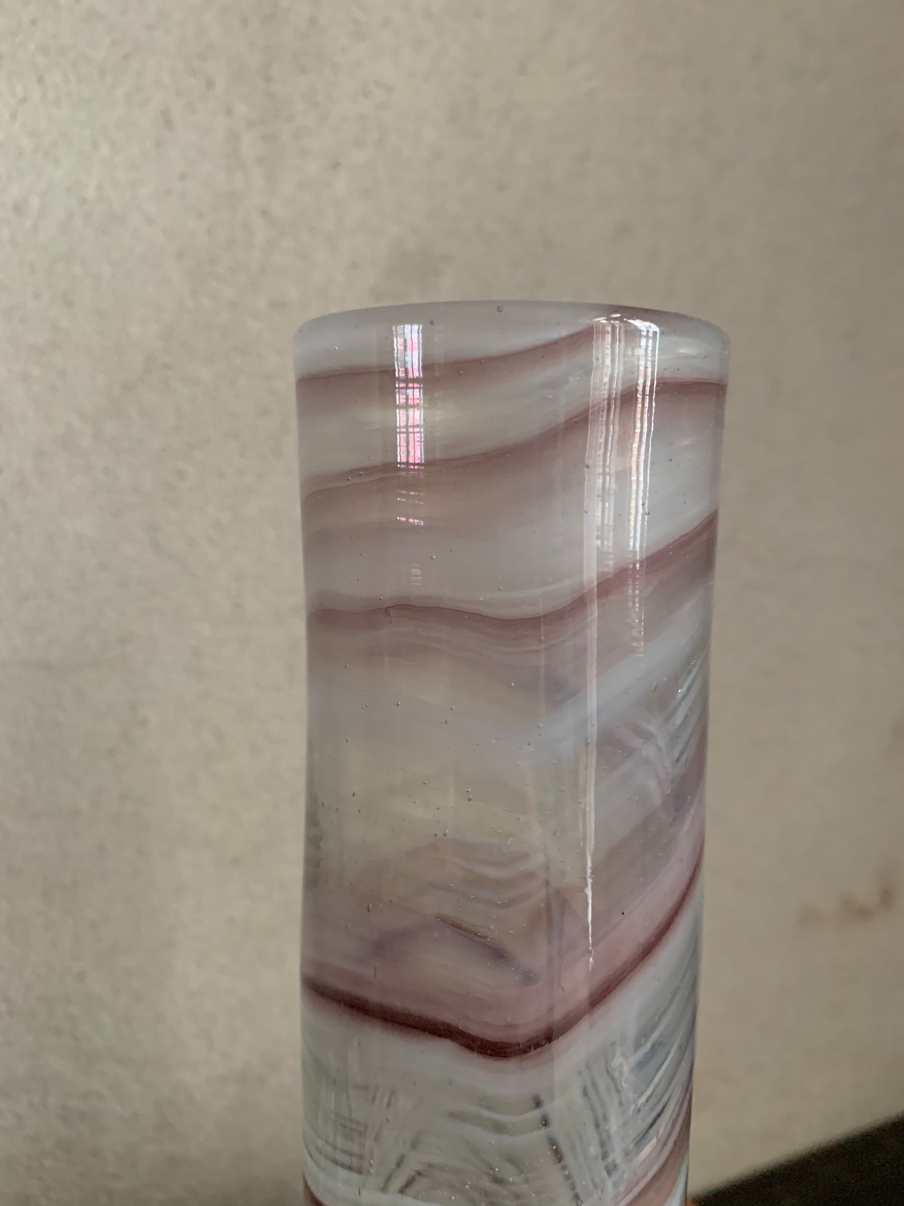 1950s Pink Glass Vase