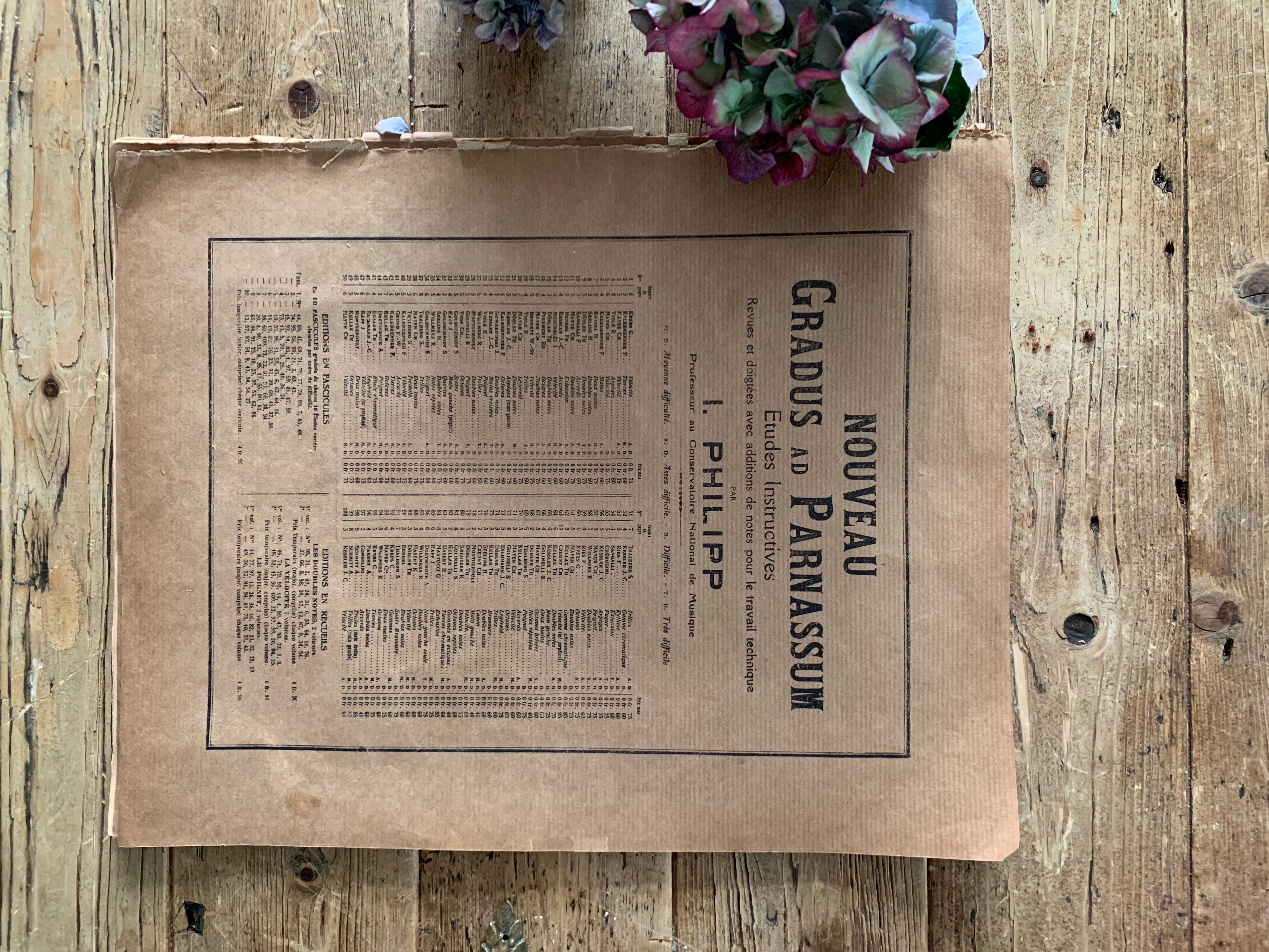 Book of Old French Music Sheets for Piano
