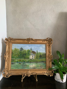 Small French Signed Oil on Panel