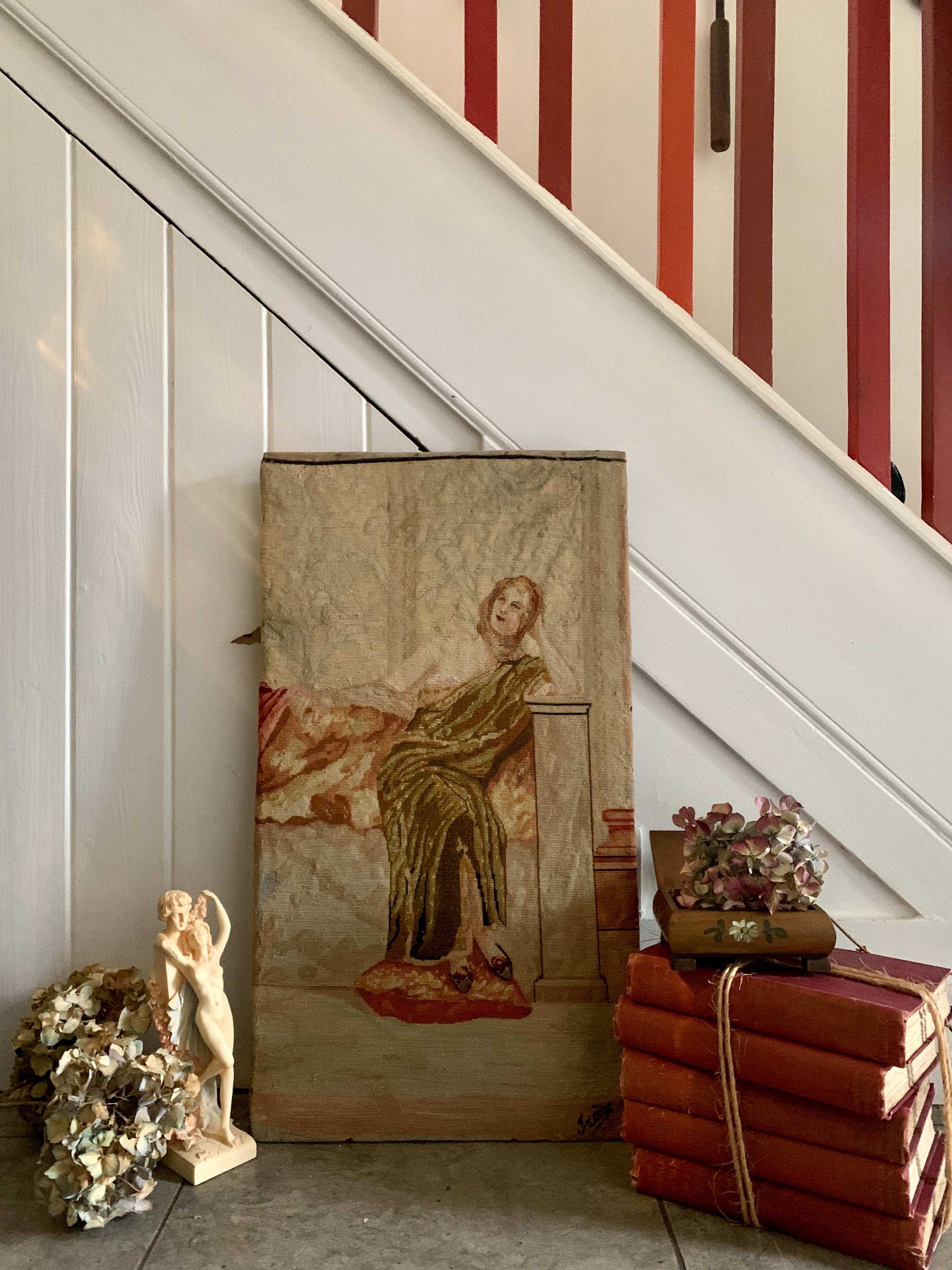 Tapestry on Board of a Classical Lady
