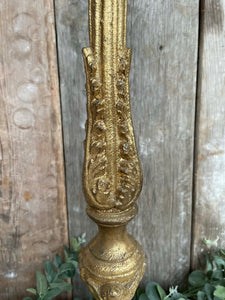 Pair of Giltwood Handcarved Church Candlesticks