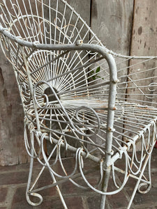 Beautiful Vintage Wire Work High Backed Chair