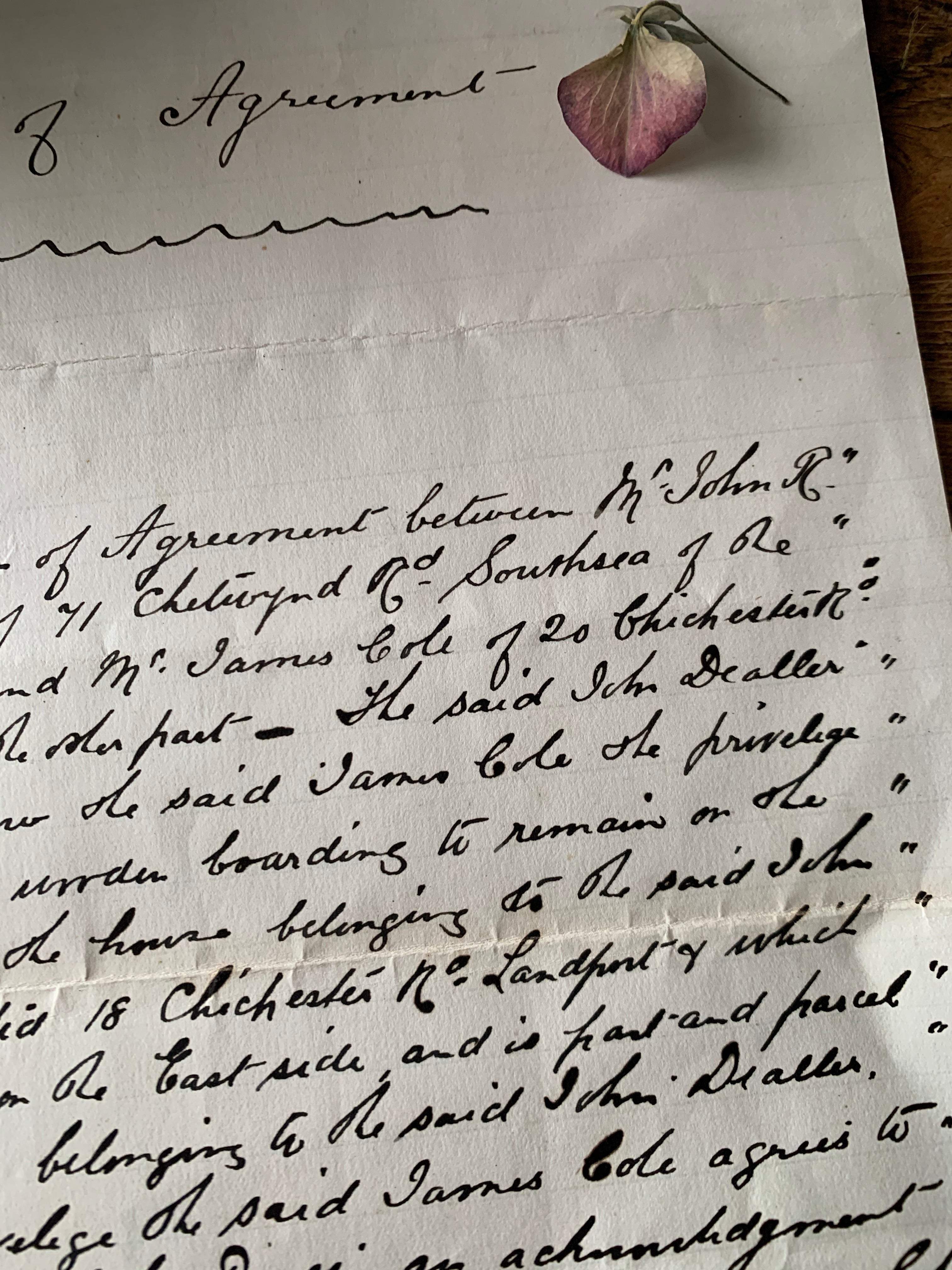 Handwritten Memorandum of Agreement Dated 1897