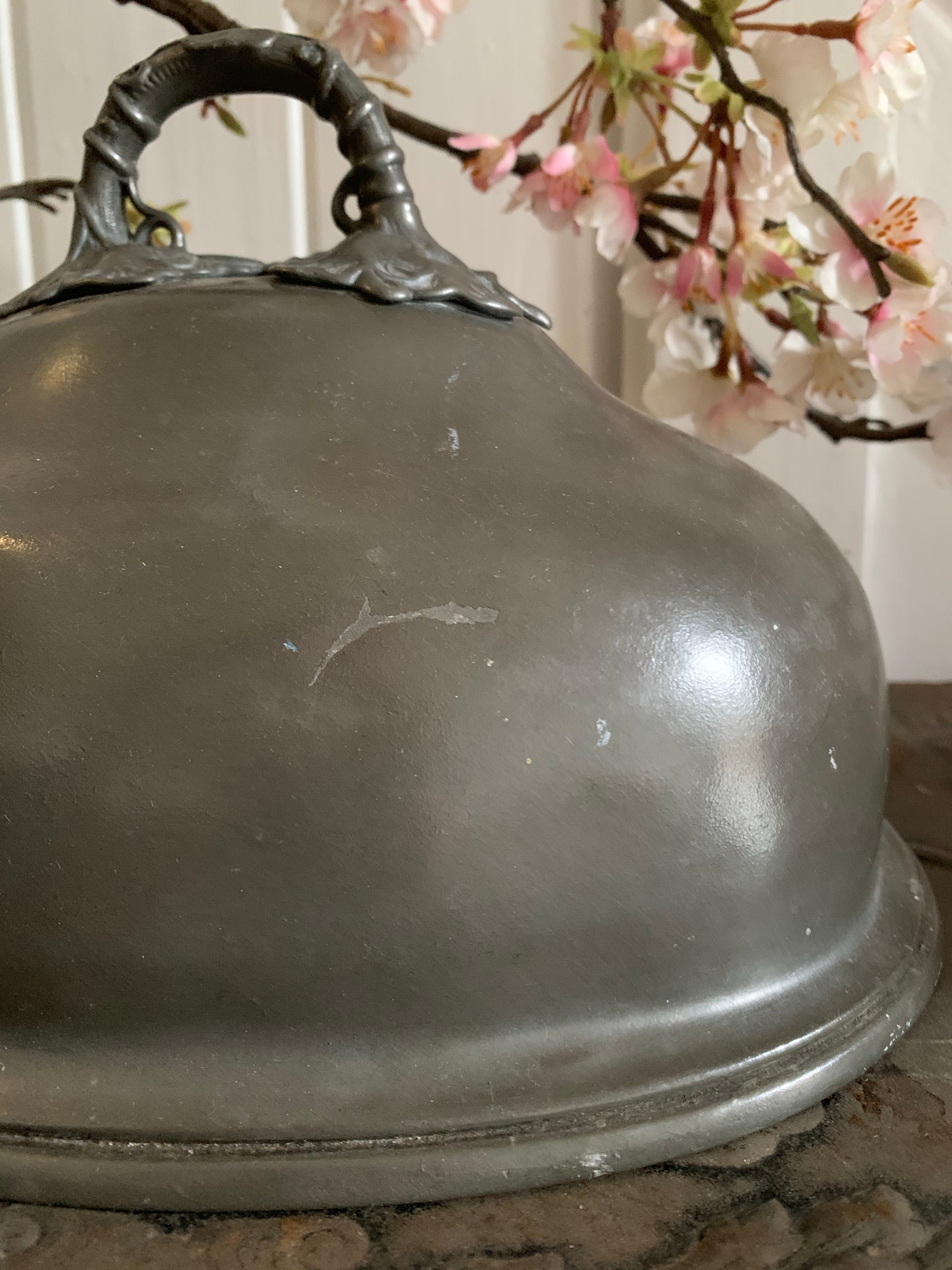 James Dixon & Sons Antique Pewter Food Dome