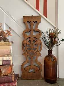 Hand-Carved Decorative Wood Panel