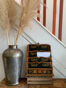 Vintage "Folk Art"  Letter Rack
