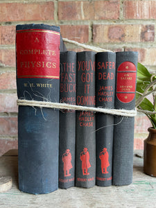 Vintage Black and Red Book Bundle