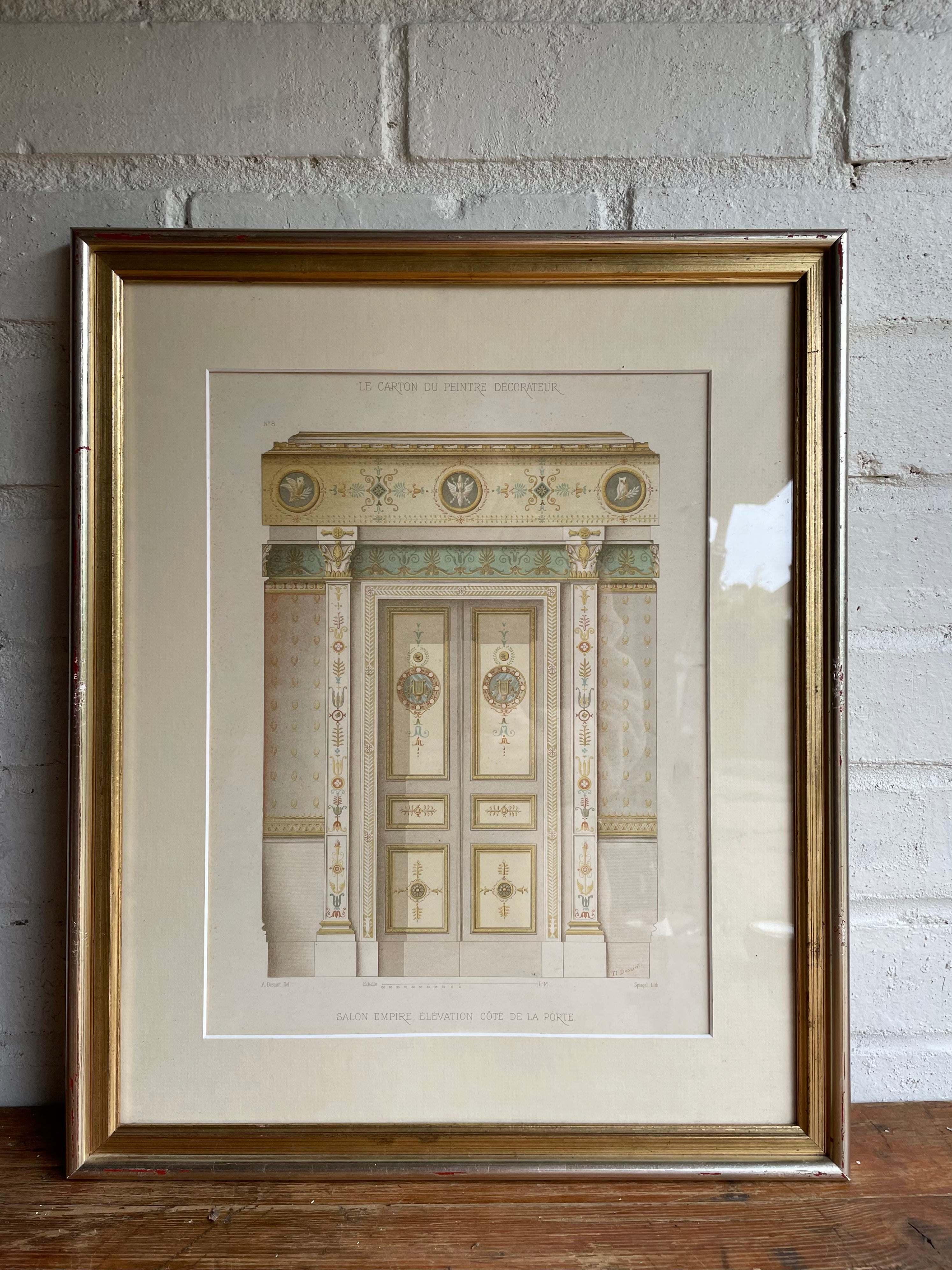 Antique Print No 8 of French Architectural & Ornamental Detail