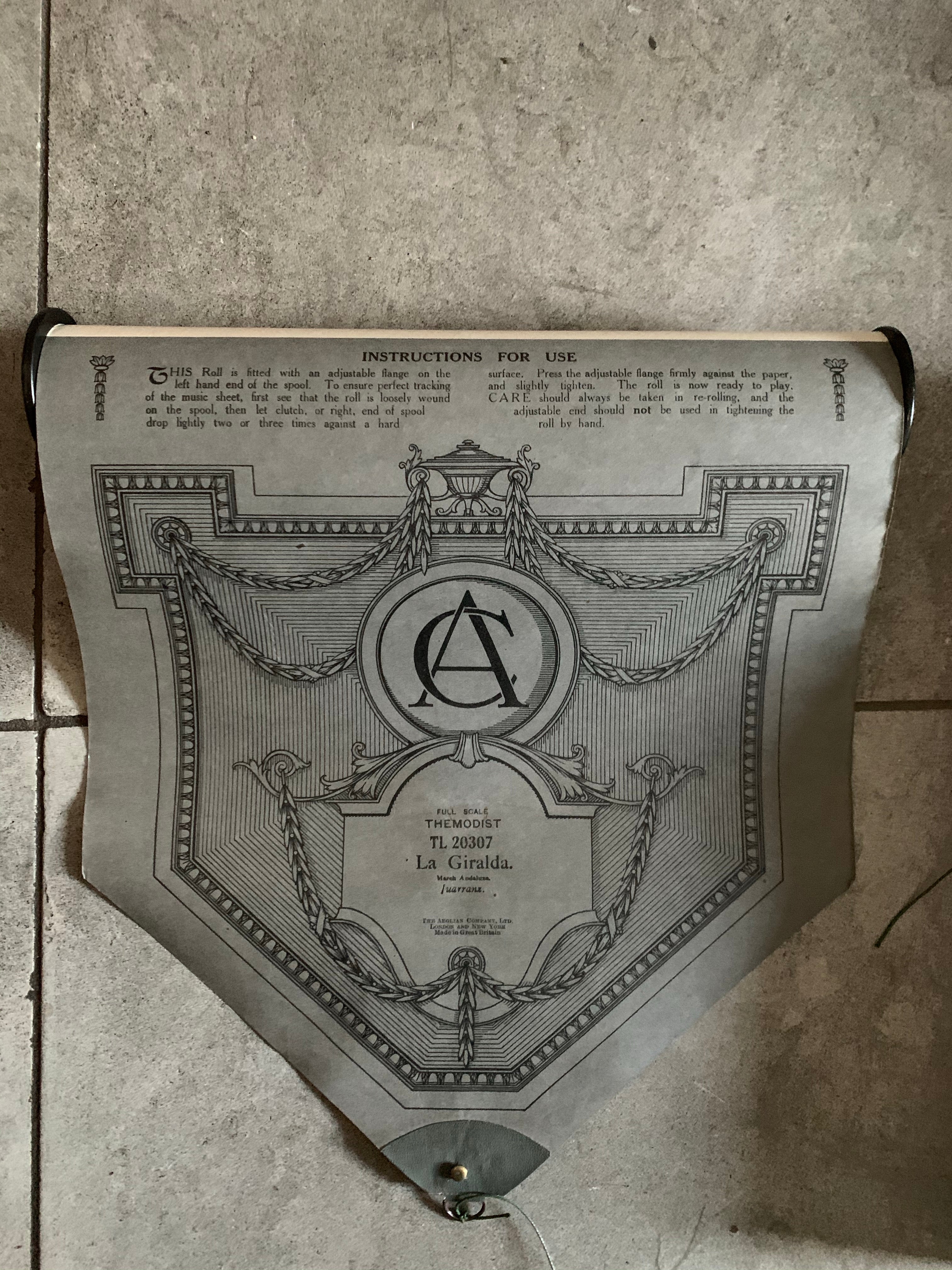 19th Century Pianola Rolls