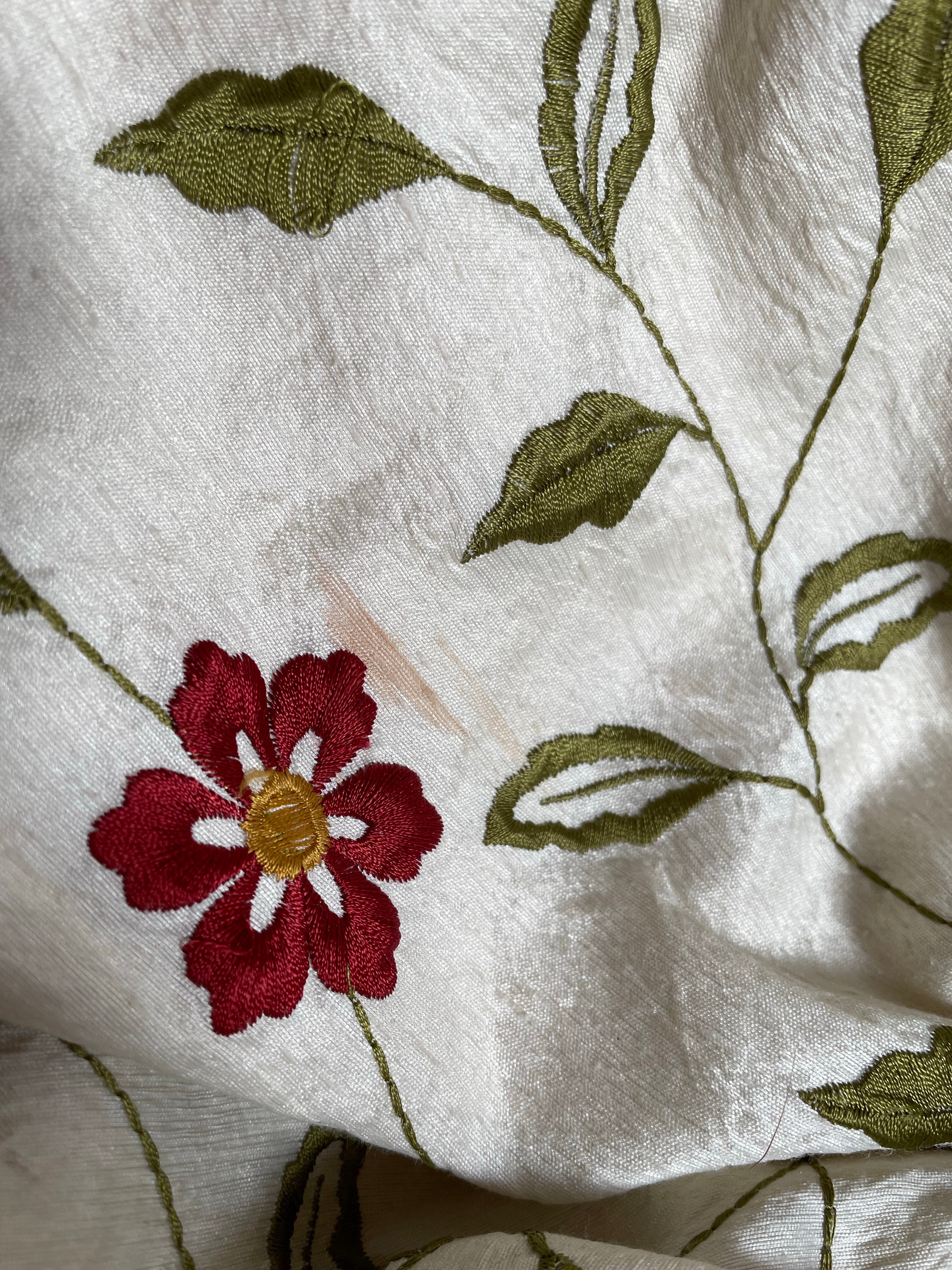 Silk Embroidered Throw