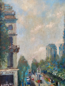 Notre Dame: Oil on Hessian
