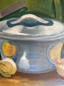 Still Life with Vegetables: Oil on Board