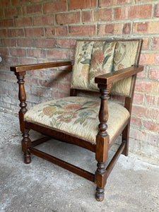 Victorian Low Chair with Original Embroidered Fabric