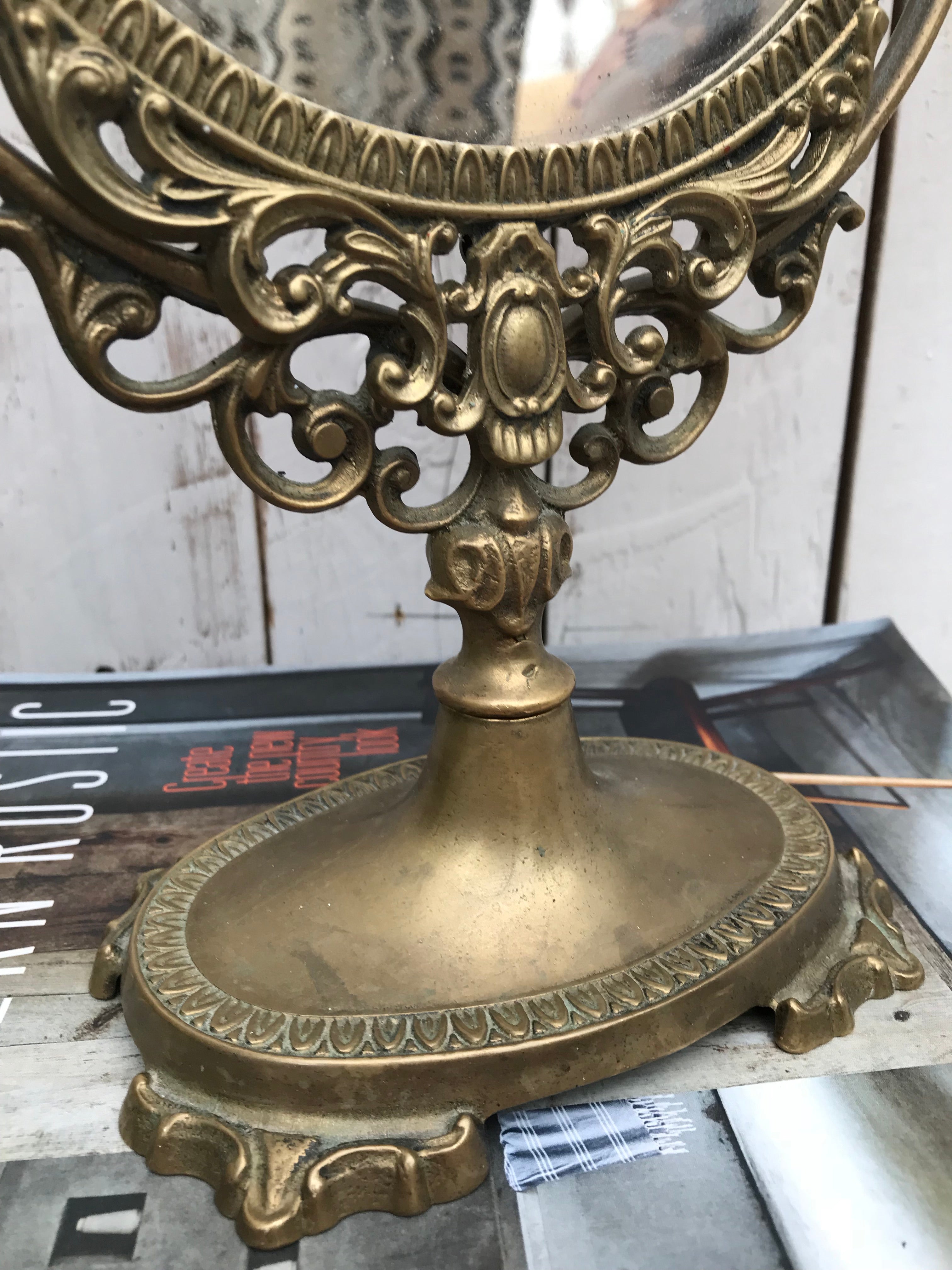 Gold Vintage Dressing Table Mirror