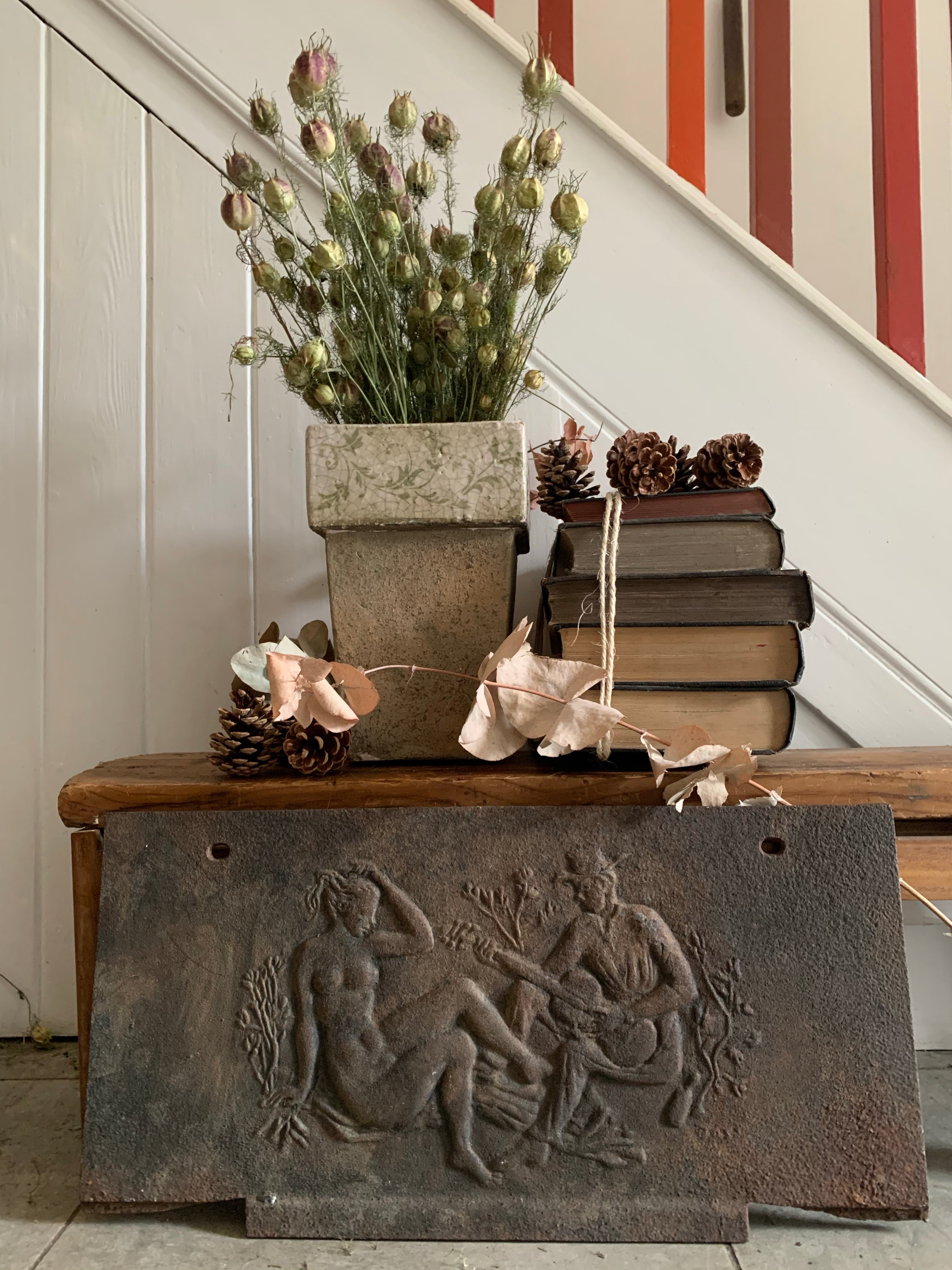 Antique Cast Iron Relief