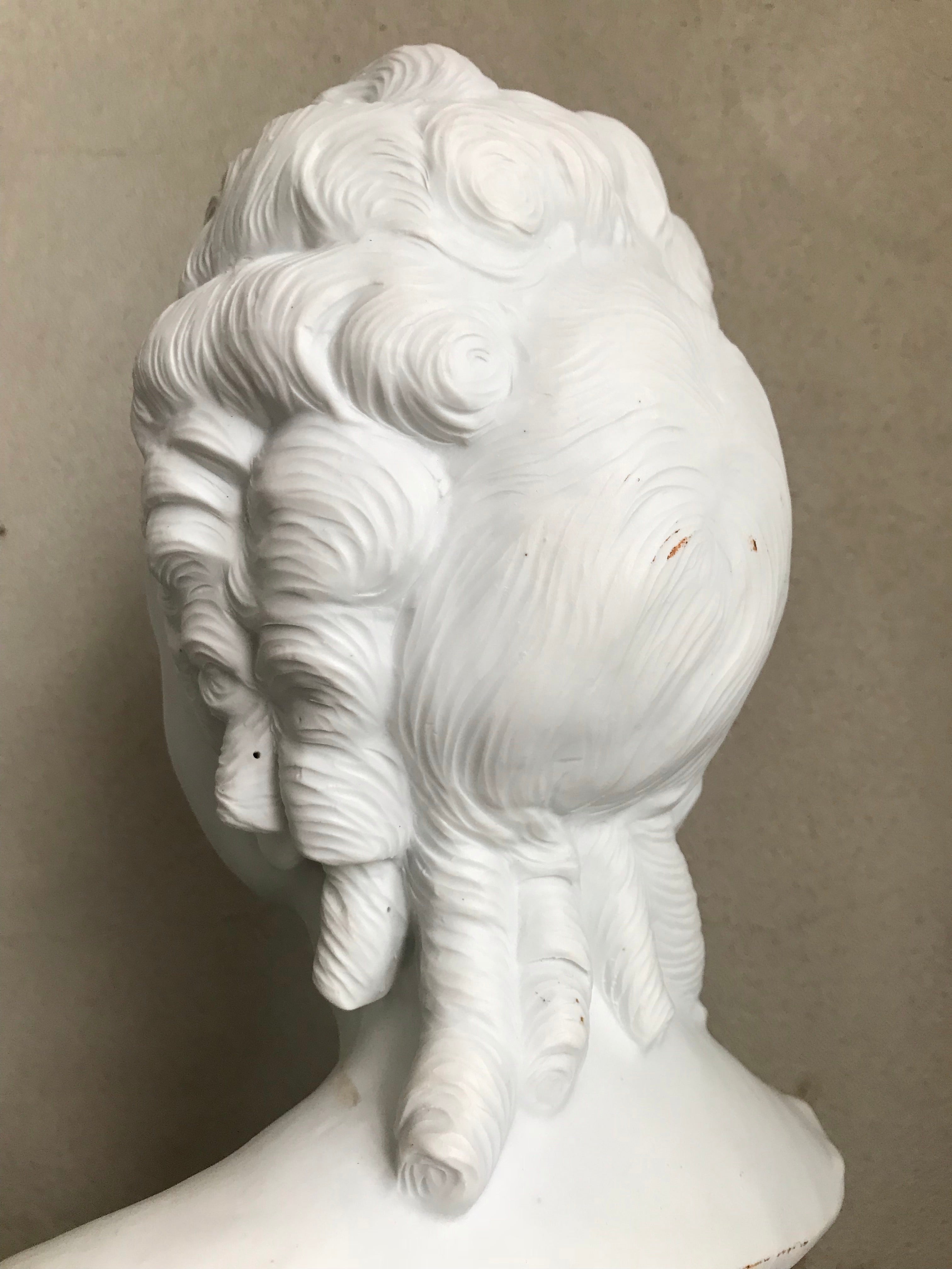 French Bisque Porcelain Bust