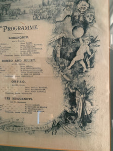 Large 1800s Framed Theatre Poster