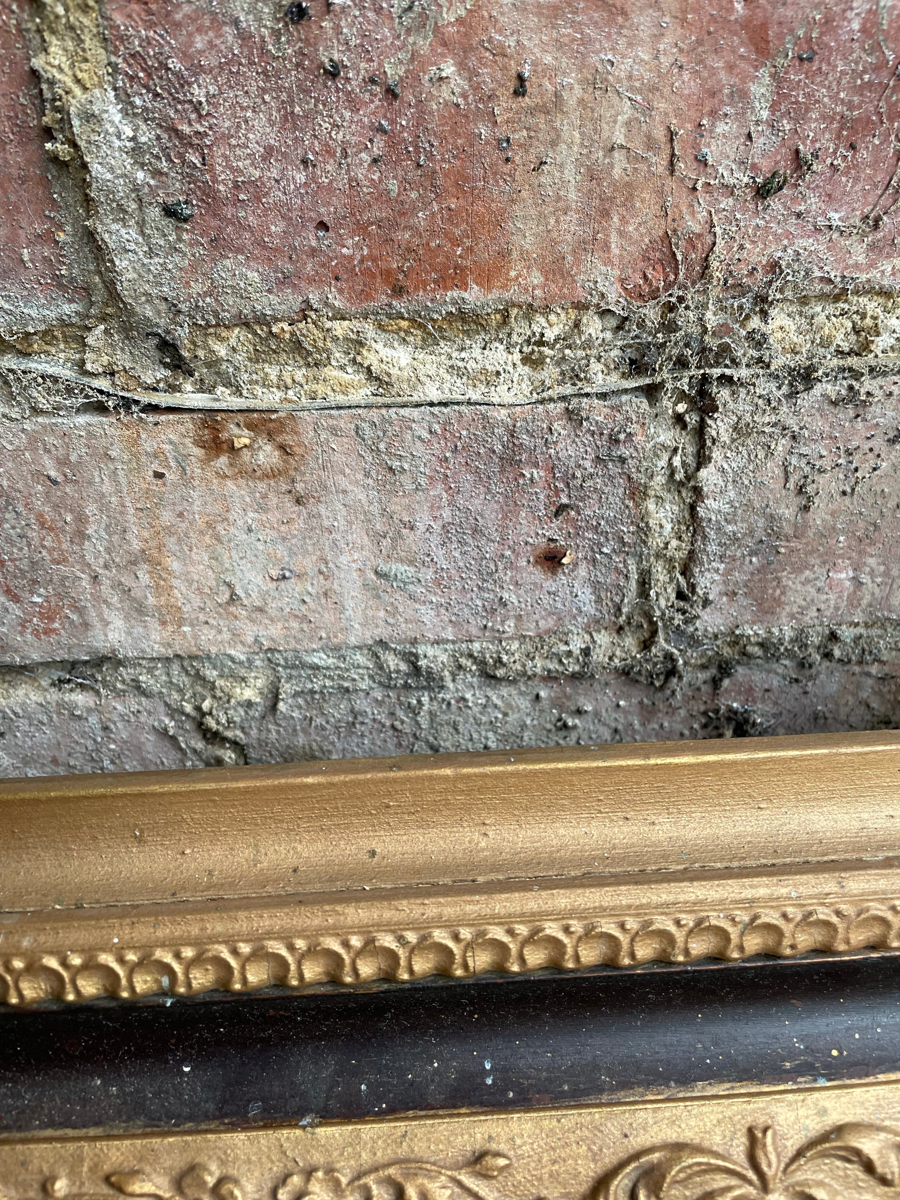 Large Decorative Wood & Gilt Frame