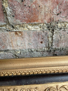 Large Decorative Wood & Gilt Frame