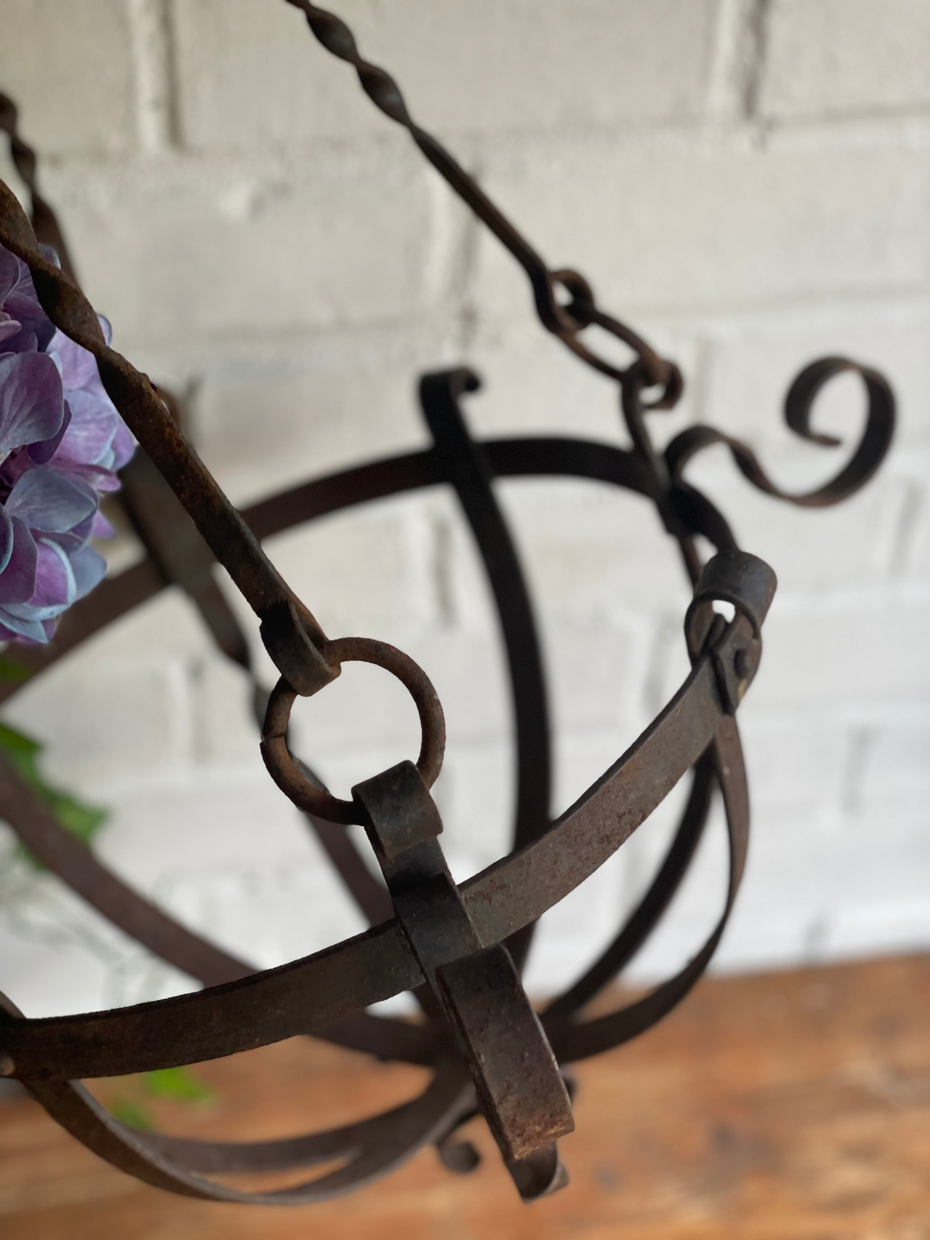 Victorian Iron Work Hanging Basket
