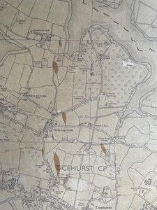 Large Faded Map of East Sussex & Kent