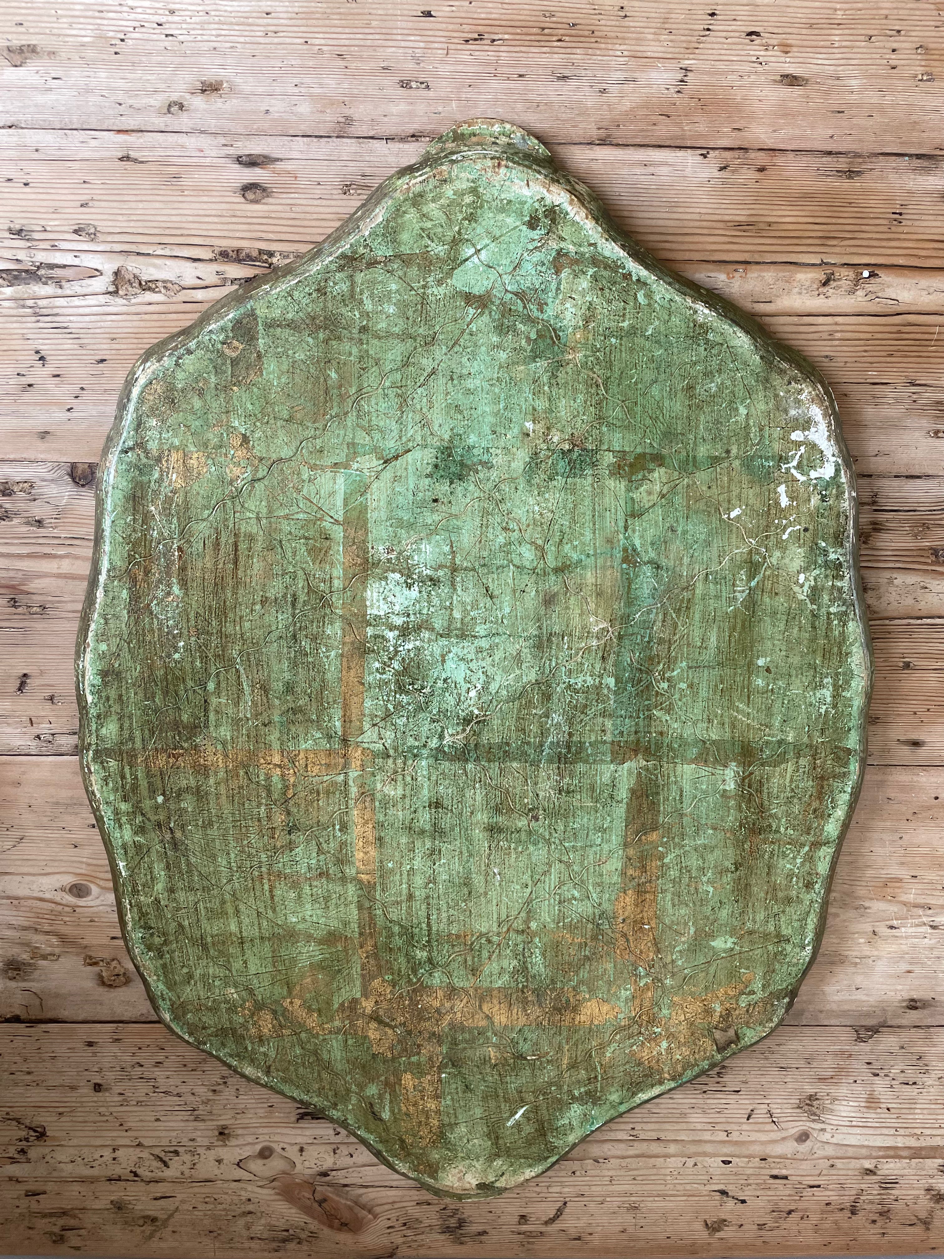 Florentine Tray with black and green florals