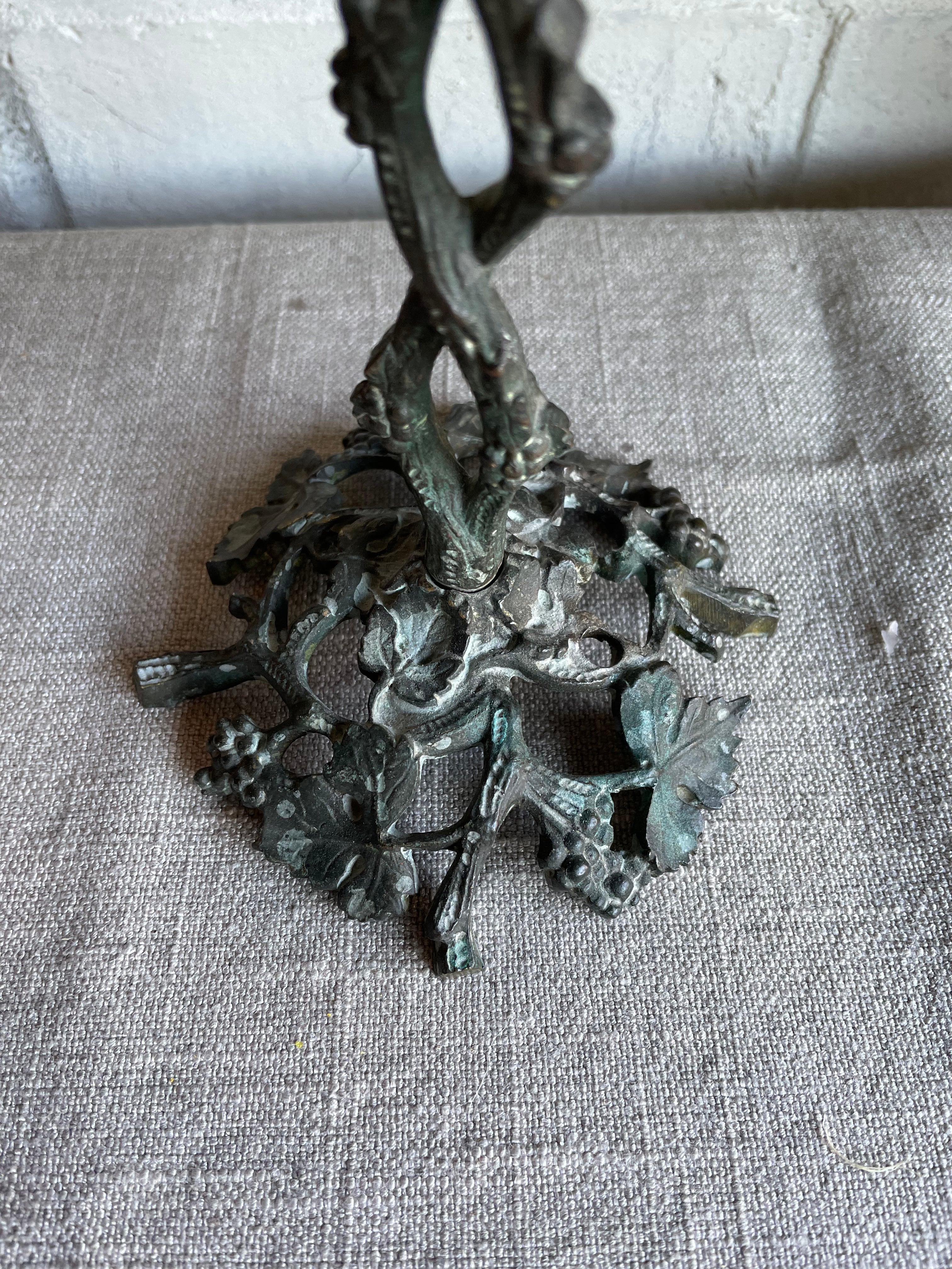 18th Century Iron Twisted Candlestick