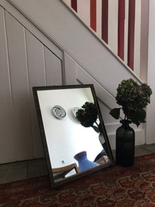 Large Dressing Table Mirror with rustic wooden frame