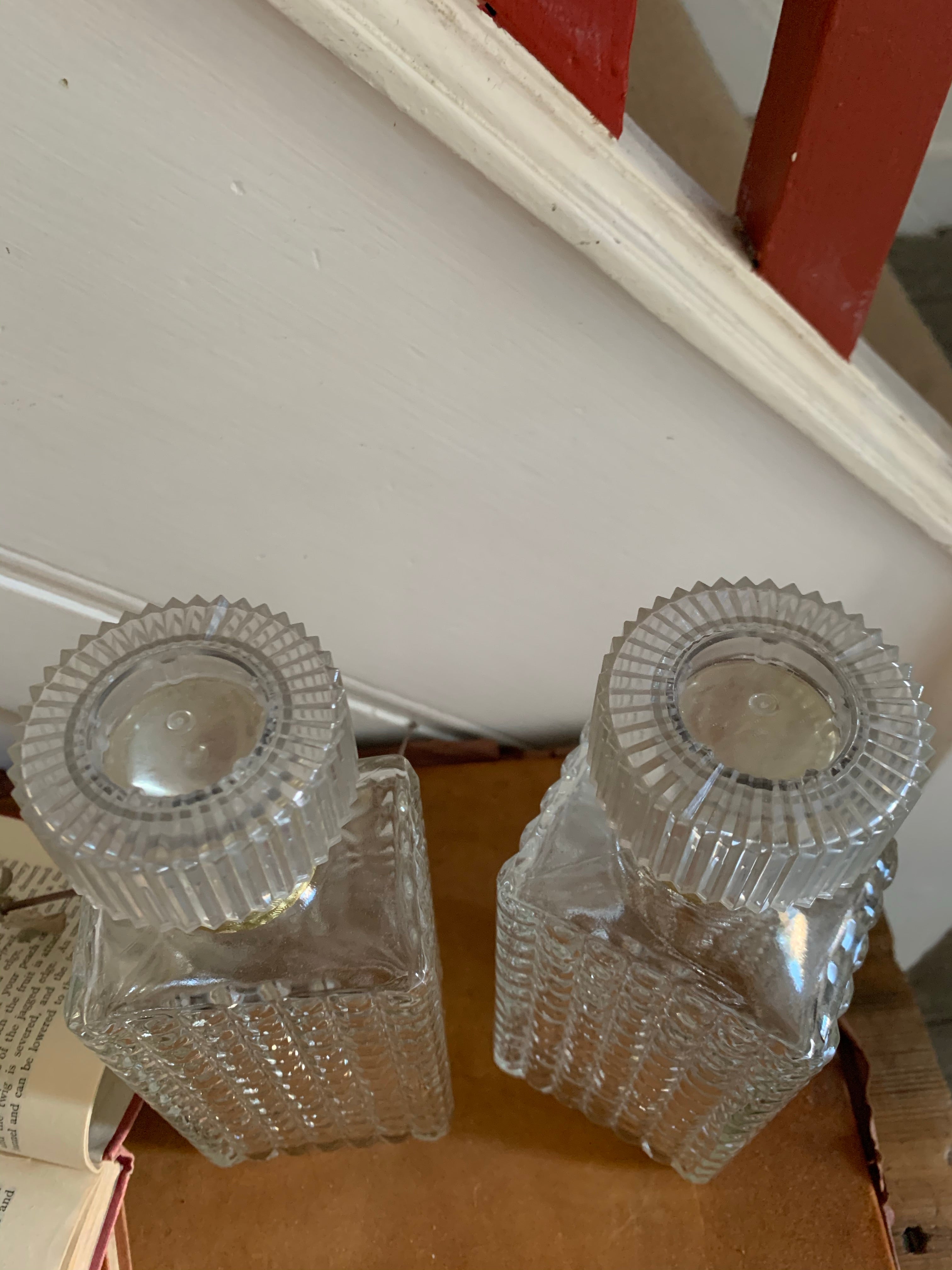 Glass Decanter with Gold Foil Lid