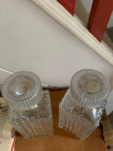 Glass Decanter with Gold Foil Lid