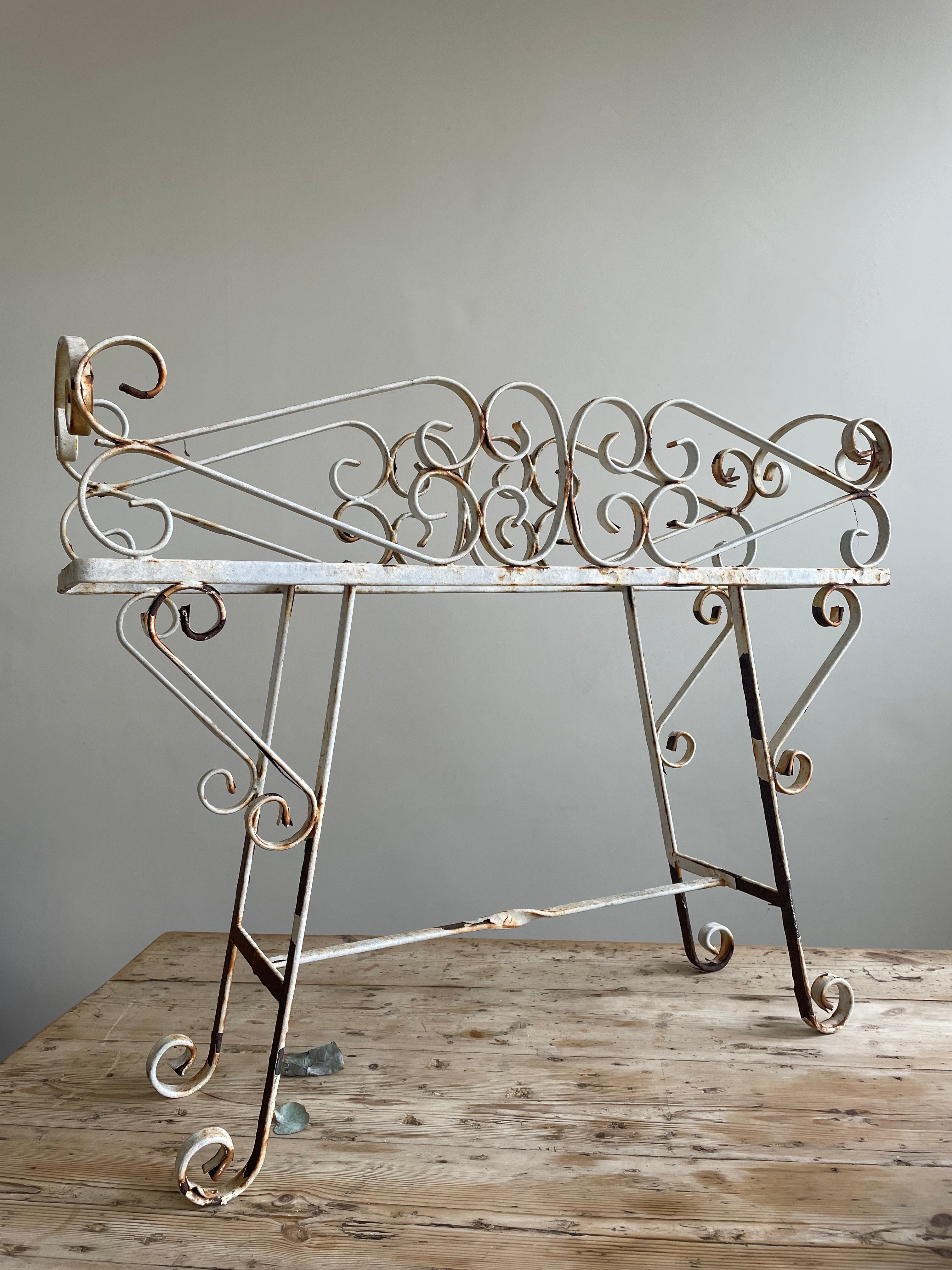 Long Wrought Iron Plant Stand