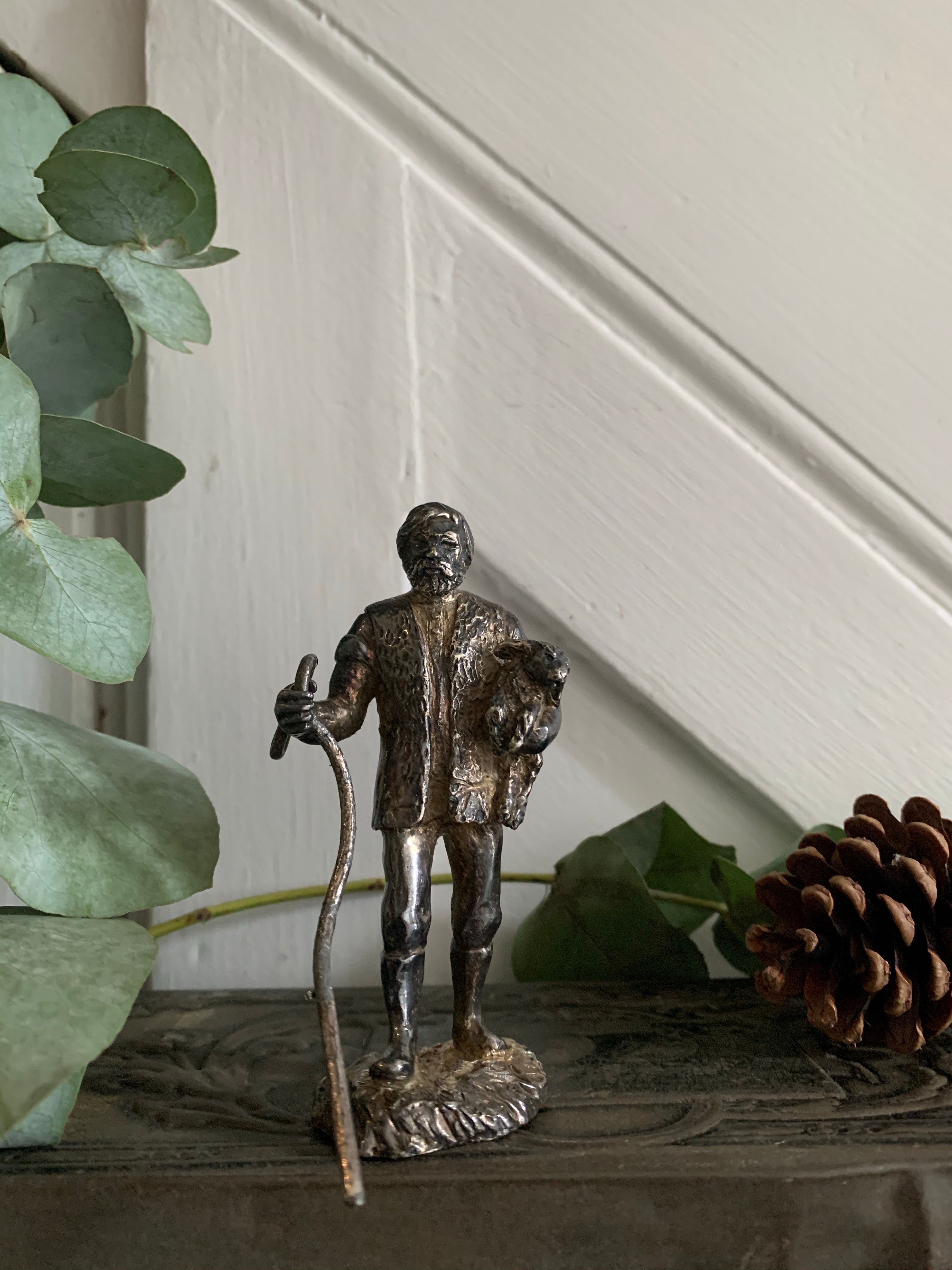 Little English Pewter Figurine - Shepherd
