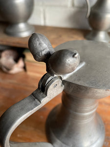 Vintage French Pewter Jugs: Set of 7