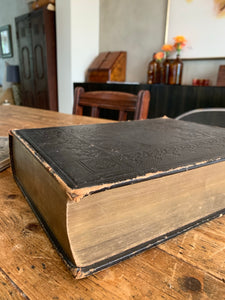 Large Antique Embossed Leather Bible