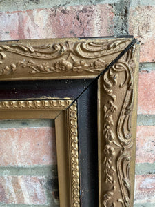 Large Decorative Wood & Gilt Frame
