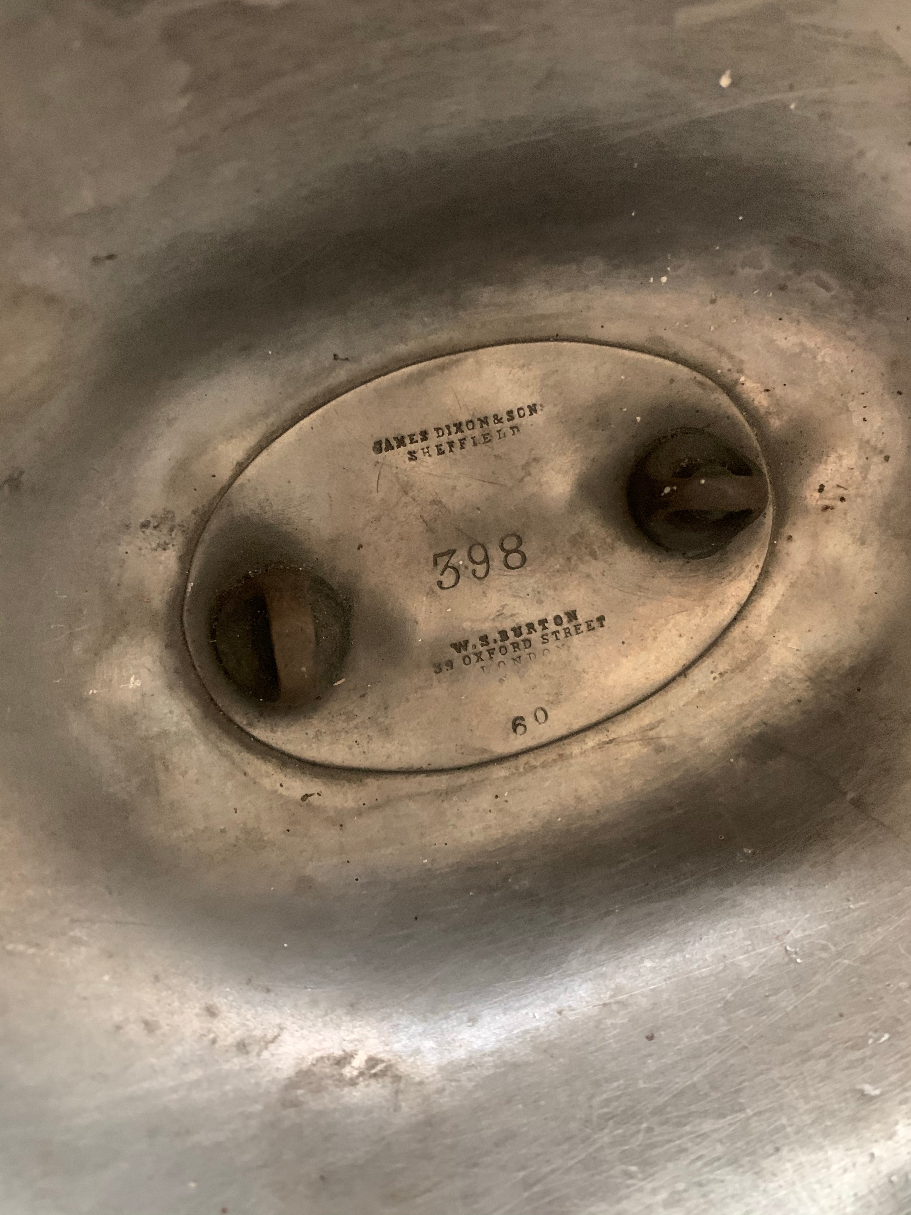 James Dixon & Sons Antique Pewter Food Dome