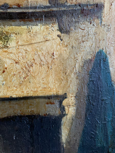 Sitting at the Fire-  Oil on Canvas