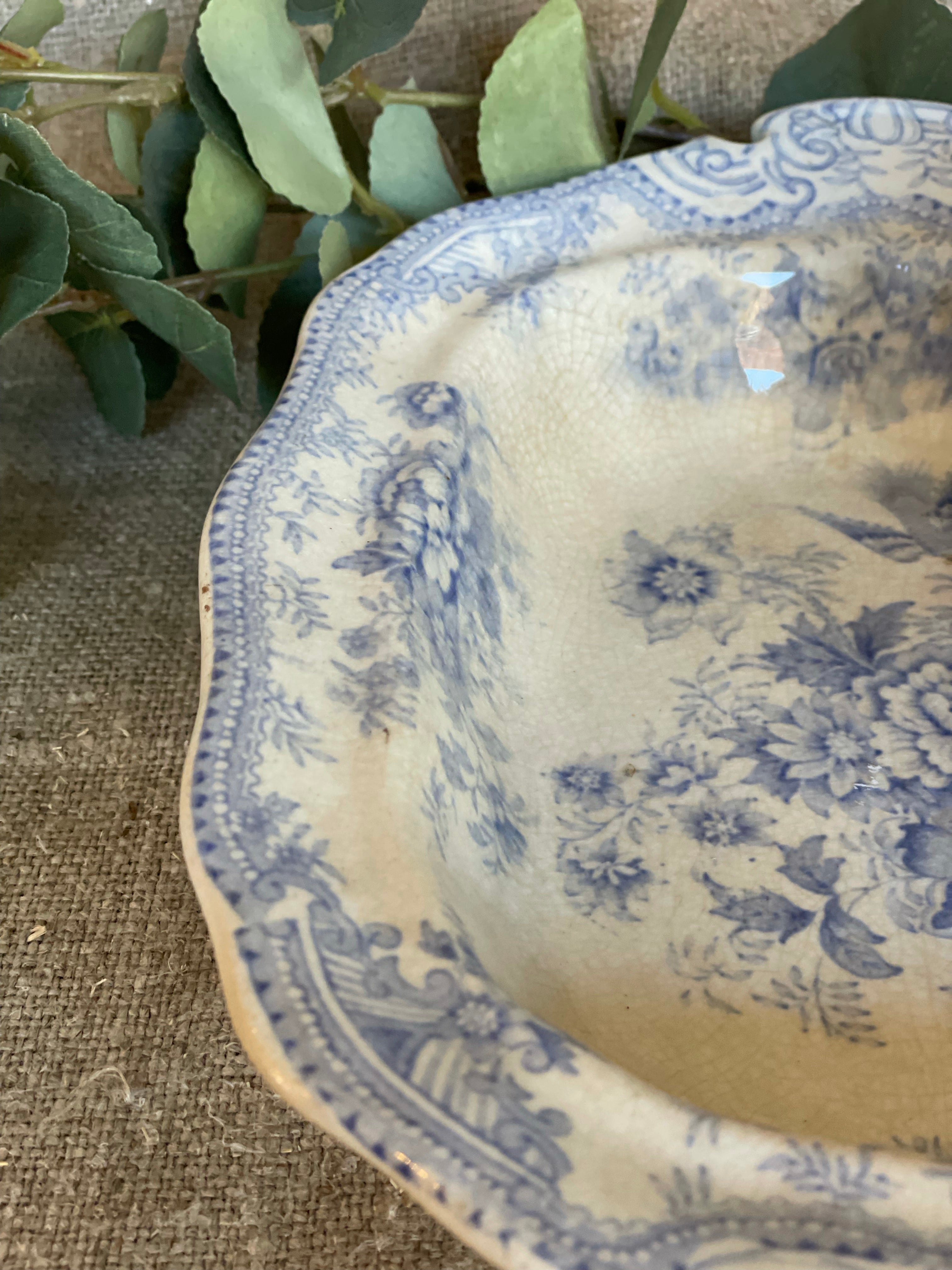 Small English Transferware Soupiere