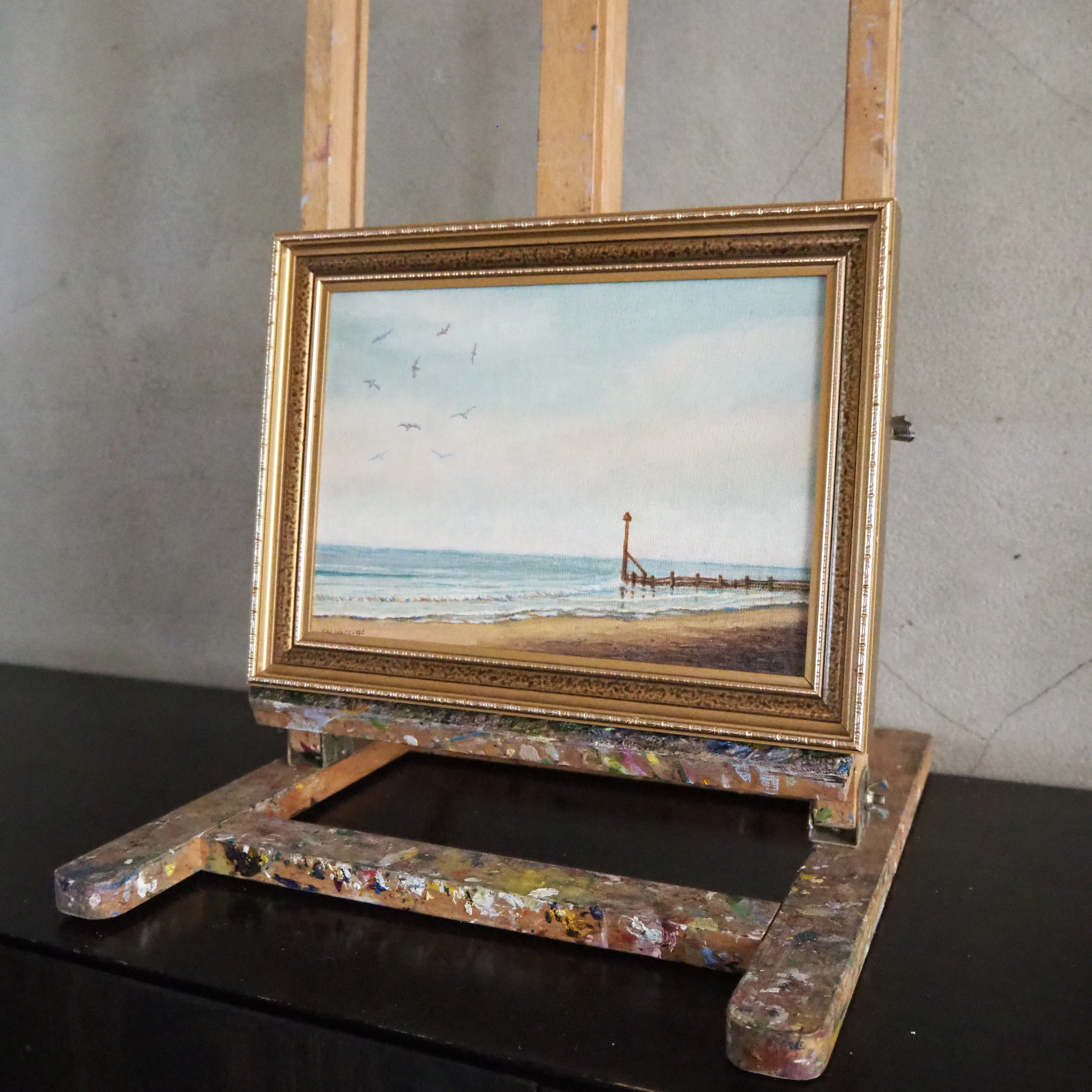 Evening Glow: Small Midcentury Oil on Board
