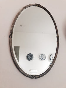 Large Metal Oval Mirror