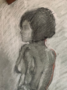 Charcoal Portrait on Paper by Dennis Gilbert