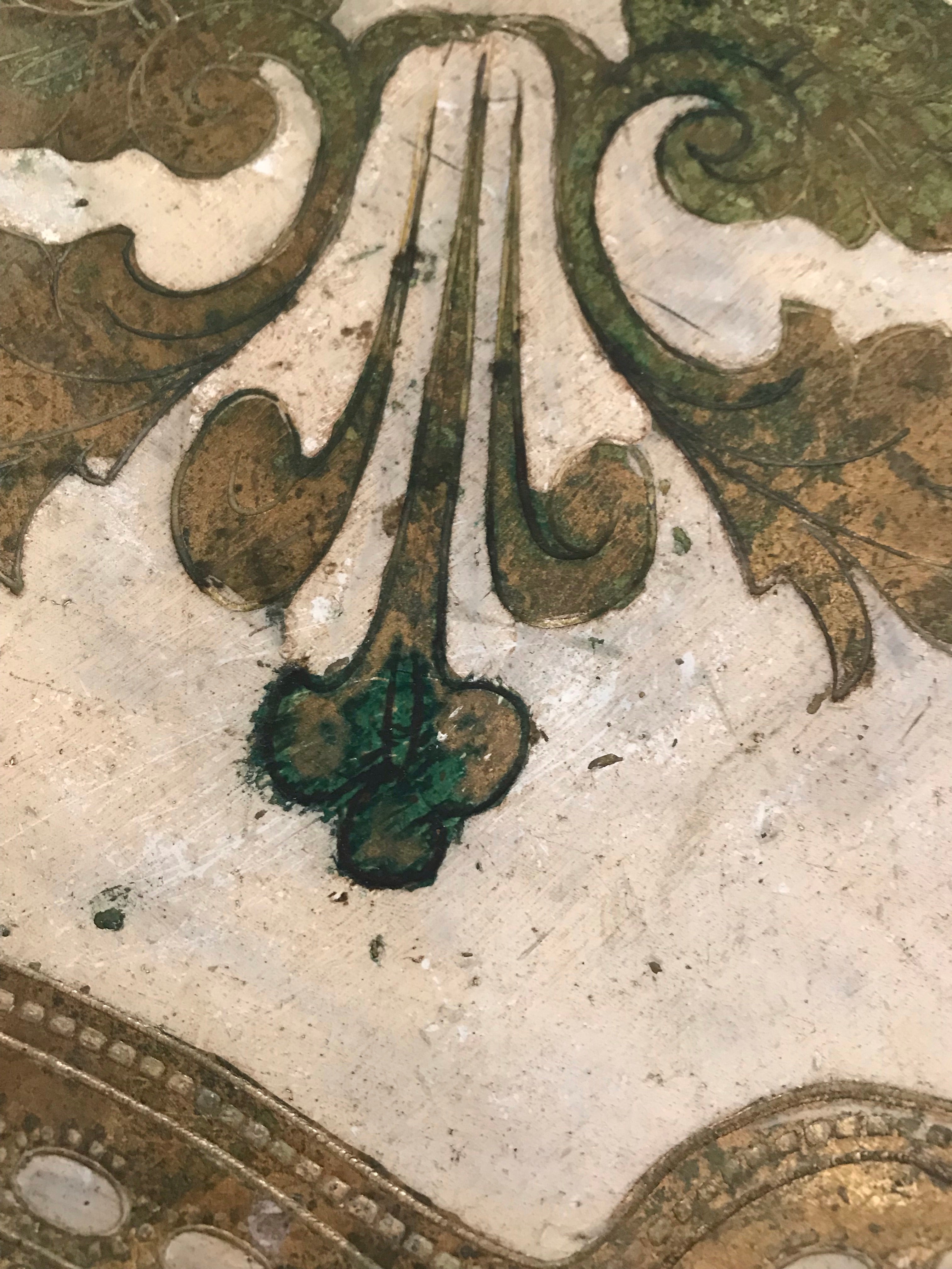 Large Cream Florentine Gilt Tray