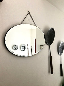 Beautiful Art Deco Frameless Mirror