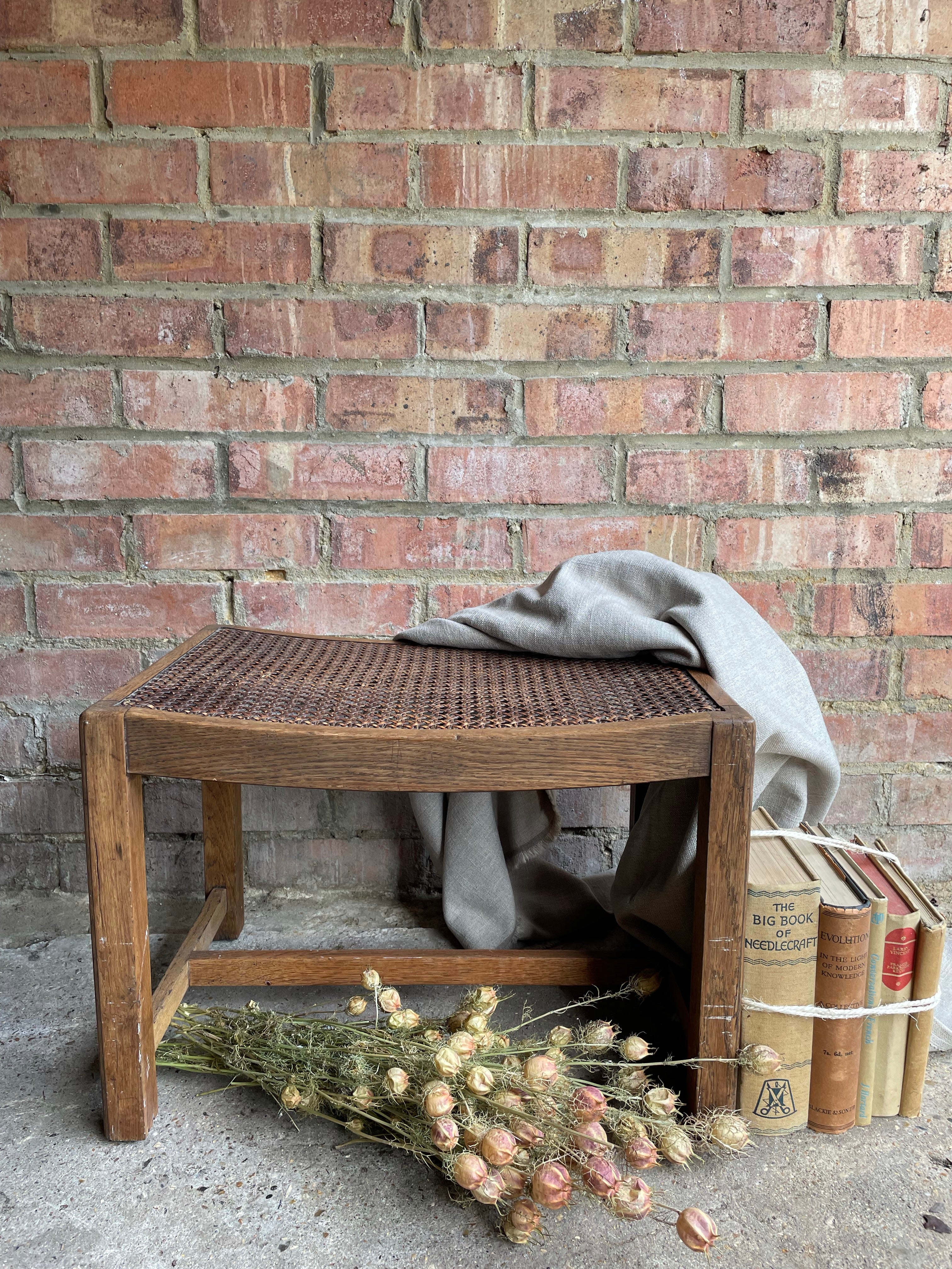 Wood & Cane Stool