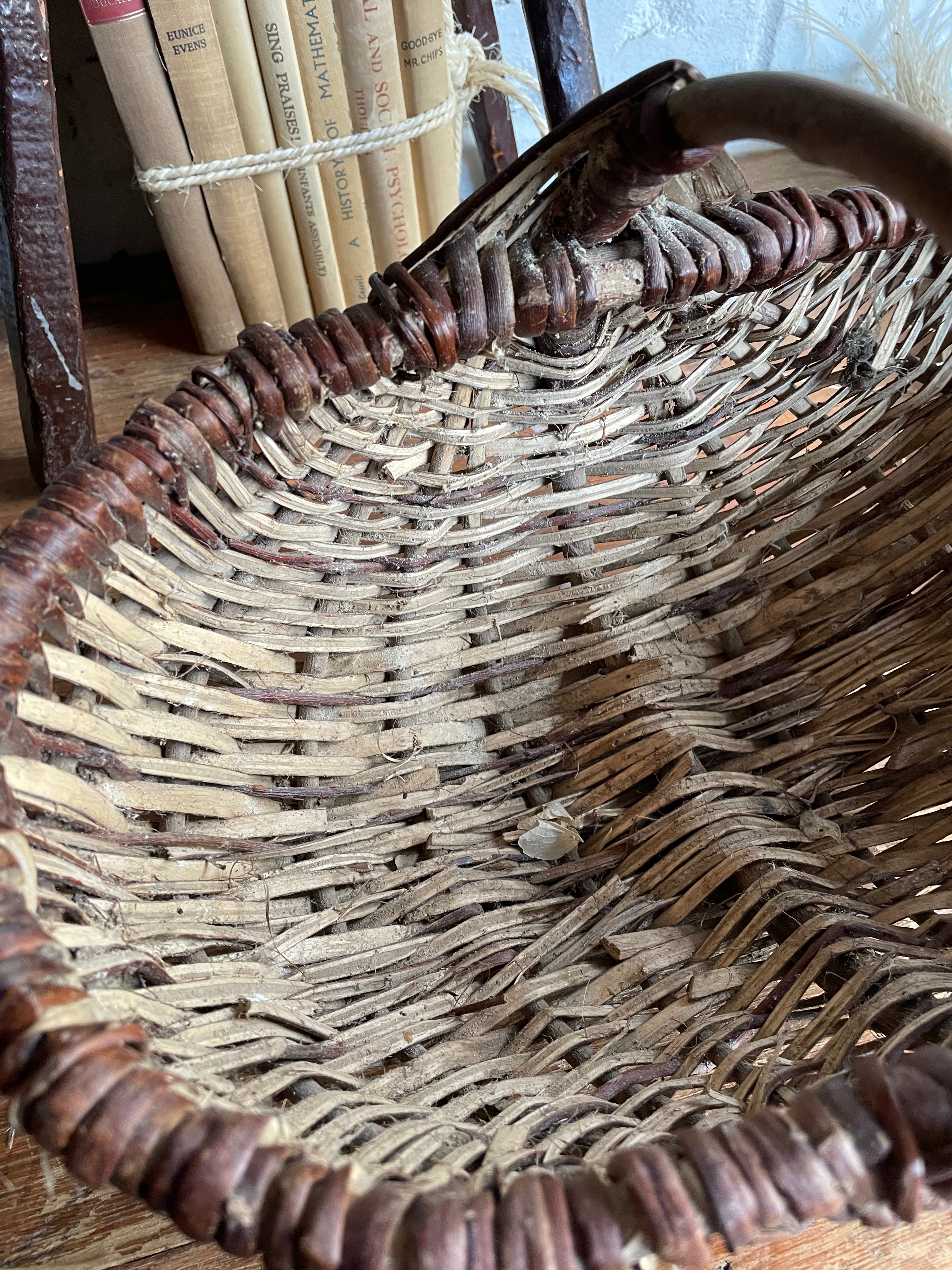 French Vintage Wicker Basket