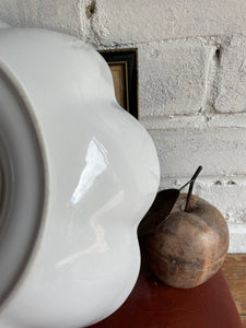 Vintage White Fluted Bowl